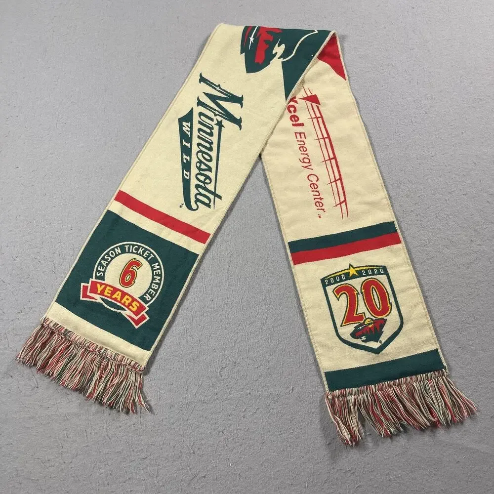 Minnesota Wild Scarf 20th Anniversary 6 Year Ticket Member NHL Hockey Xcel Energ